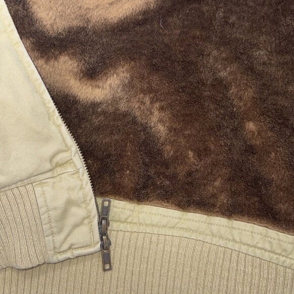 Abercrombie & Fitch VTG Field Canvas Jacket Blanket Wool Lined Chore Coat Small - Picture 10 of 12